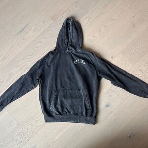 Almost Made New York Washed Black Hooded Sweatshirt with Bandana Chest Logo